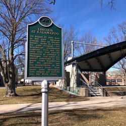 Lincoln at Kalamazoo Historical Marker