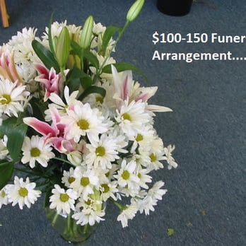 Given Erwin Florist - $100-150 funeral arrangement... you can judge yourself. - Florists Near Me - Burlington, Massachusetts