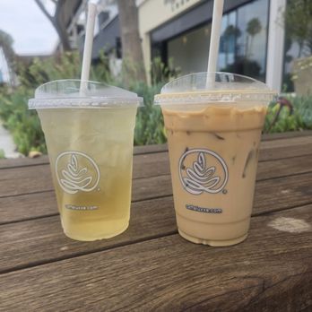 Caffe Luxxe - Ginger Mint Tea and Coco. Coast Latte - Coffee & Tea Near Me - Long Beach, California