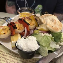 Kabob's At The Option House - Shrimp kabob meal