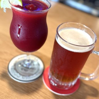 Old Gregg Brewing Company - Blackberry Serrano Margarita $11 & Matilda ABV 3.7 $5.50 (pic taken on 12/15/2024 - Beer Bar Near Me - Pflugerville, Texas Old Gregg Brewing Company - Blackberry Serrano Margarita $11 & Matilda ABV 3.7 $5.50 (pic taken on 12/15/2024 - Beer Bar Near Me - Pflugerville, Texas