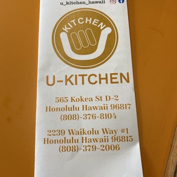 U Kitchen - Menu - Japanese Near Me - Honolulu, Hawaii
