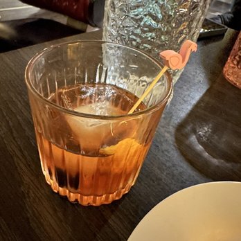 Flamingo Lounge - Their version of a Manhattan and the very fun flamingo toothpick! - Lounges Near Me - Seward, Alaska