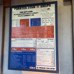 Pirates Fish and Chips - Full menu