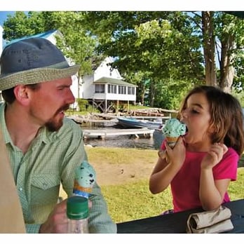 Day's Store - Enjoying some ice cream out back. - Grocery Near Me - Belgrade Lakes, Maine