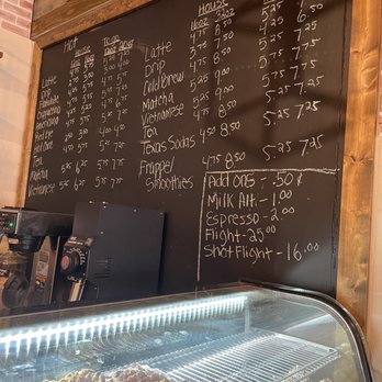 Texas Coffee Bar - Menu Board - Desserts Near Me - Corpus Christi, Texas Texas Coffee Bar - Menu Board - Desserts Near Me - Corpus Christi, Texas