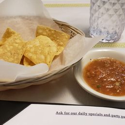The chips and salsa that you get for free. The chips and salsa that you get for free.