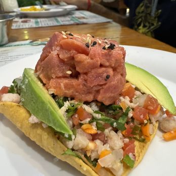 La Cevichería - Fresh tuna tostada - Seafood Near Me - Puerto Vallarta, JAL La Cevichería - Fresh tuna tostada - Seafood Near Me - Puerto Vallarta, JAL
