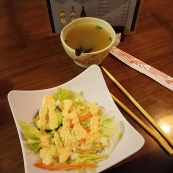 Green Tea - Salad with Japanese dressing. - Sushi Bars Near Me - Manhattan, Kansas