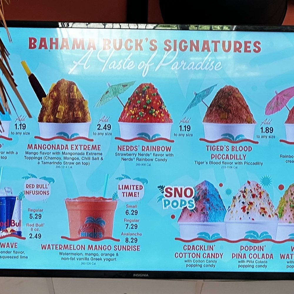 Bahama Buck's - Signature drinks - Shaved Ice Near Me - Universal City, Texas