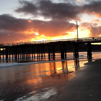 Avila Beach - Sunset behind pier - Beaches Near Me - Avila Beach, California