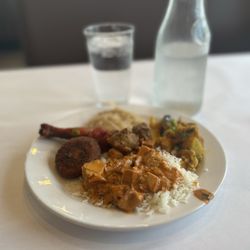 Mehak Indian Kitchen & Bar - Buffet selections, all of them very flavorful! The tikka masala is more sweet than splcy, so most people should be able to handle it.