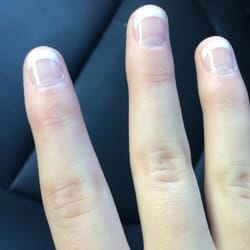Golden Nails - Super cute on Little Girl's short nails. American Manicure.