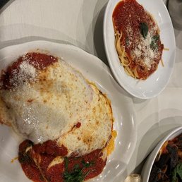 Chicken Parm and Linguini Marinara. Chicken Parm and Linguini Marinara.