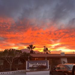 Tuscan Springs Hotel & Spa - Desert sunset behind the day spa.