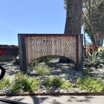 Austin Hope & Treana Tasting Cellar - Sign at entrance - Wine Tasting Room Near Me - Paso Robles, California Austin Hope & Treana Tasting Cellar - Sign at entrance - Wine Tasting Room Near Me - Paso Robles, California