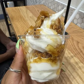 Kipos Greek - Greek Frozen Yogurt with baklava crumbs and honey - Greek Near Me - Seattle, Washington