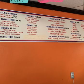 Taqueria Moctezuma - Other half of menu zoomed - Tacos Near Me - Irving, Texas Taqueria Moctezuma - Other half of menu zoomed - Tacos Near Me - Irving, Texas