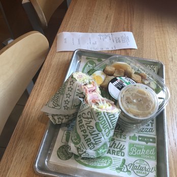 Pickleman's Gourmet Cafe - My sandwich and my husbands very small salsd - Pizza Near Me - Noblesville, Indiana