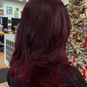 Salon Amerige - the back of my hair, I had to keep it darker more like a burgundy/cherry cola kind of look for my nursing school. 12/19/24 - Hair Salons Near Me - Fullerton, California Salon Amerige - the back of my hair, I had to keep it darker more like a burgundy/cherry cola kind of look for my nursing school. 12/19/24 - Hair Salons Near Me - Fullerton, California