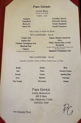 Menu photo 4 Papa Giorgio Ada, OK