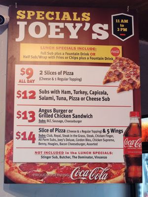 Menu photo 1 Joey's Pizza Maple Buffalo, NY