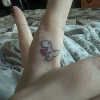 Angel Ink - Tiny Dino heart - Tattoo Near Me - Oregon City, Oregon