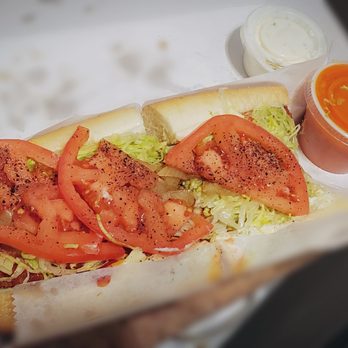 Ardmore Pizza - Small Flounder Hoagie. Sides of Hot Sauce & Tartar Sauce. - Pizza Near Me - Ardmore, Pennsylvania Ardmore Pizza - Small Flounder Hoagie. Sides of Hot Sauce & Tartar Sauce. - Pizza Near Me - Ardmore, Pennsylvania