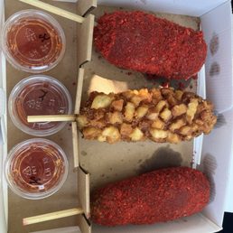 Hot Cheeto Mozzarella Hot Cheeto Half and Potato Mozzarella
