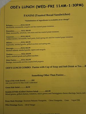 Menu photo 1 Odi's Pizzeria Corpus Christi, TX