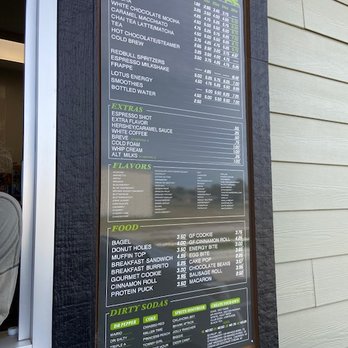 Evergreen Coffee Co - Menu pricing. According to an employee, it needs to be updated - Coffee & Tea Near Me - Owasso, Oklahoma