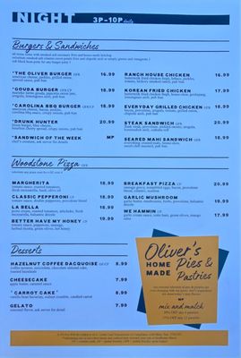 Menu photo 5 Oliver’s - Shoreview Shoreview, MN