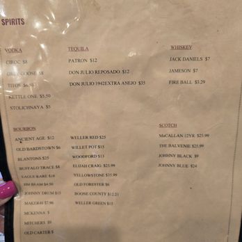 Taj Mahal Bar & Grill - Liquor menu - Indian Near Me - Covington, Kentucky