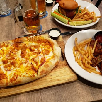 Junction 52 Bar & Grill - Buffalo chicken pizza, rib tips with fries, hangover burger and 394 - New American Near Me - Santee, California Junction 52 Bar & Grill - Buffalo chicken pizza, rib tips with fries, hangover burger and 394 - New American Near Me - Santee, California