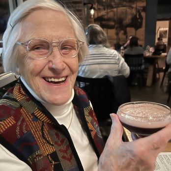 Kindred Fare - Mom enjoying the cocktail - New American Near Me - Geneva, New York