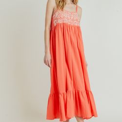 Cita Resort Interiors - Coral embroidered dress
