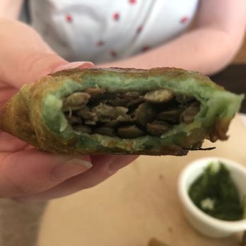 Mela Bistro - Sambusa - inside (vegan) - Ethiopian Near Me - Oakland, California