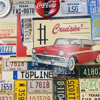 Tommy's Diner - a wall of license plates - Diners Near Me - Columbus, Ohio Tommy's Diner - a wall of license plates - Diners Near Me - Columbus, Ohio