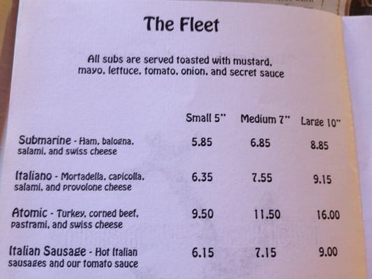 Menu photo 7 Marina Submarine San Francisco, CA Menu photo 7 Marina Submarine San Francisco, CA