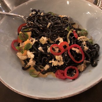 Turtle + The Wolf - Squid ink chitarra with crab ragout and urchin - New American Near Me - Montclair, New Jersey