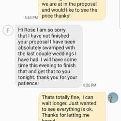 A Moment In Time Floral Design - Unrealiable. She never had the decency to tell me that she wont be able to work my event. Instead she ghosted me.