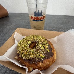 Knead Donuts & Tea - Dubai chocolate donut and Vietnamese ice coffee. Owner said if you like it sweet, get it with extra condensed milk. Both were amazing!