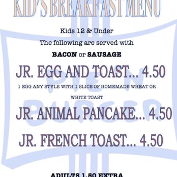Pie 'n Burger - Kids Breakfast Menu - Burgers Near Me - Pasadena, California