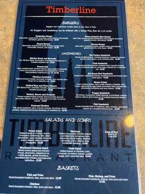 Menu photo 7 Timberline Restaurant Beaver, UT