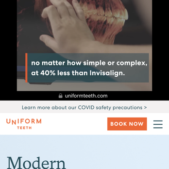 Impress - "No matter how simple or complex, at 40% less than Invisalign" - FB Ad - Orthodontists Near Me - San Francisco, California