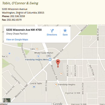 Tobin, O’Connor & Ewing - Great Location! - Employment Law Near Me - Washington, DC, District of Columbia Tobin, O’Connor & Ewing - Great Location! - Employment Law Near Me - Washington, DC, District of Columbia