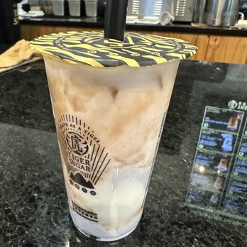 Tiger Sugar - 7. Taro, Taro Pudding, Black Sugar Boba Milk - Bubble Tea Near Me - Beaverton, Oregon