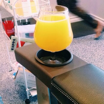 Organic Nails Spa - Complimentary mimosa - Nail Salons Near Me - Pearland, Texas