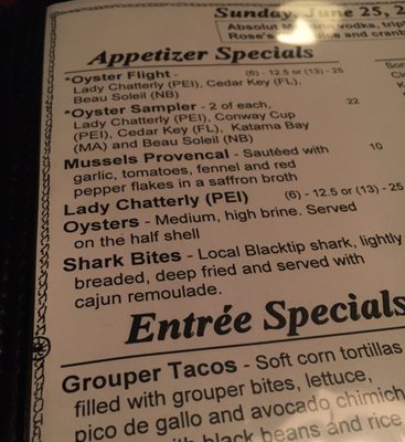 Menu photo 6 The Sanibel Grill Sanibel, FL