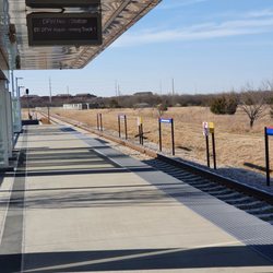 Trinity Metro TexRail - DFW Airport North Station - West (Ft Worth) facing from platform